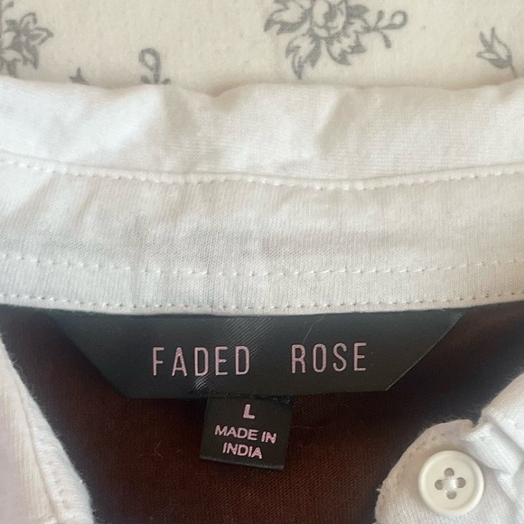 tri-color collared cropped shirt - Picture 2 of 3